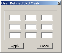 User Defined 3x3 Mask Dialog